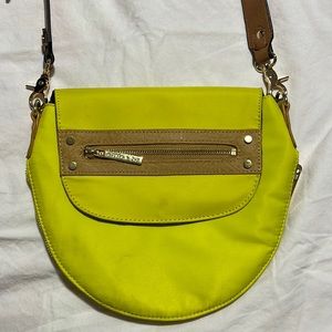 Olivia + Joy Neon Crossbody bag with brown adjustable strap